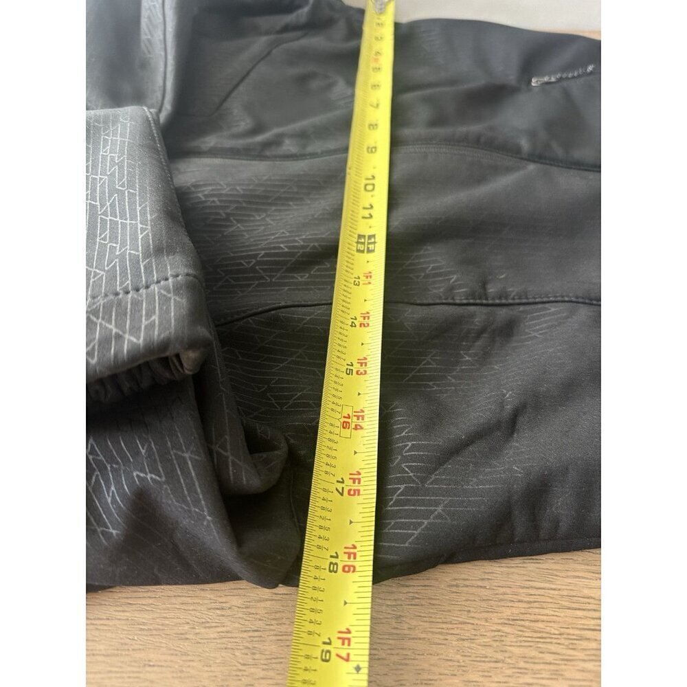 Eddie Bauer W's Size M Black Fleece Lined Softshell Full Zip Jacket Zip Pockets - Picture 14 of 16